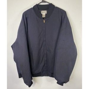 Vintage Horace Small Jacket Mens 3XL  Blue Quilted Bomber Full Zip Up Coat